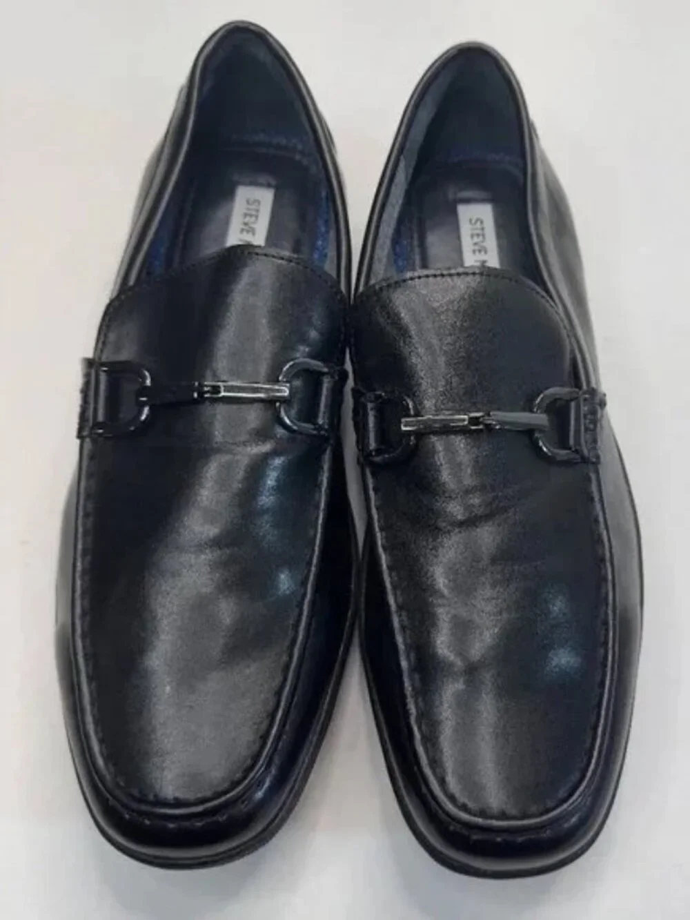 Steve Madden P-Pellea PU Uppers Slip-on Rubber Soles Loafers Black Size 10M